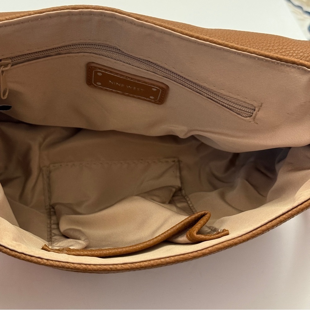 Nine West Tan Crossbody Handbag with Tassel Design - Picture 8 of 14
